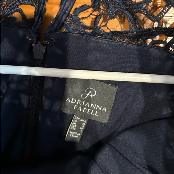 (707) ADRIANNA PAPELL NAVY BLUE DRESS - Picture 10 of 12